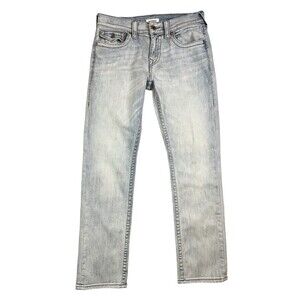 True Religion Men's Geno Slim Jeans  Size 30  Lowrise  Light Wash Denim